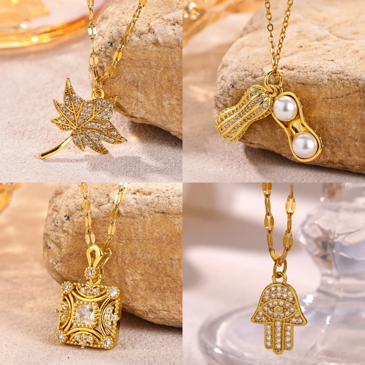 Romantische Blatt-Halsketten für Damen, 18 Karat vergoldet, Imitationsperlen-Schmuck, Halskette, Geschenk, kostenloser Versand