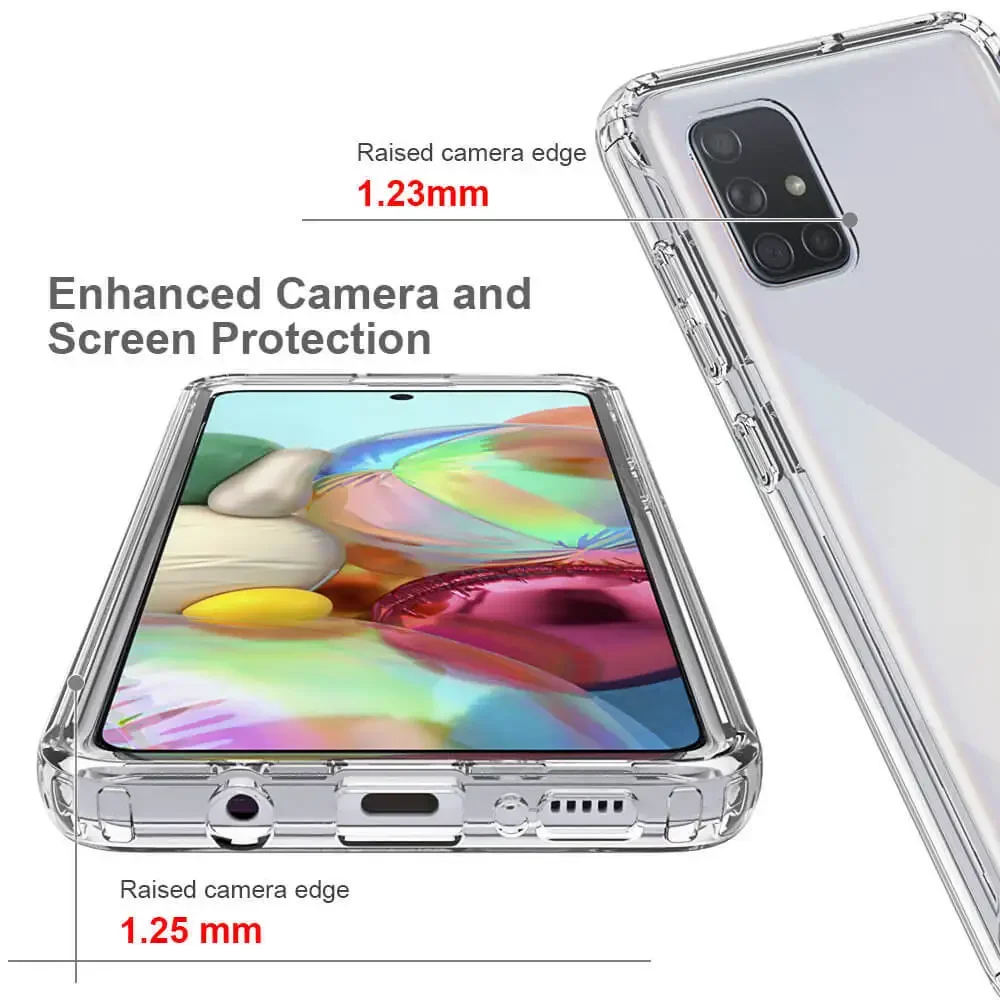 Funda transparente de Color caramelo para Samsung Galaxy A51 A71 A31 5G, carcasa híbrida de protección a prueba de golpes, cubierta de doble capa