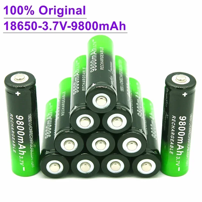 

2025.New. fast charging. 18650.battery high quality. 3.7V.9800mAh 18650 Li ion battery flashlight charging battery .