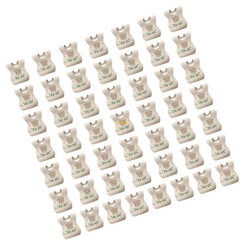 

50pcs Disposable Toddler Bib with Bear Patterns Not Woven Baby Bib set for Engaging Mealtimes & Hassle frees Cleanup