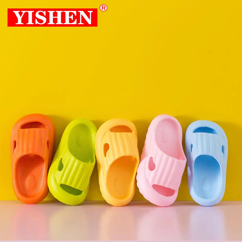 YISHEN-Pantoufles d\'été pour enfants, chaussures pour garçons et filles, à bout fermé, semelle souple, coordonnantes, solides