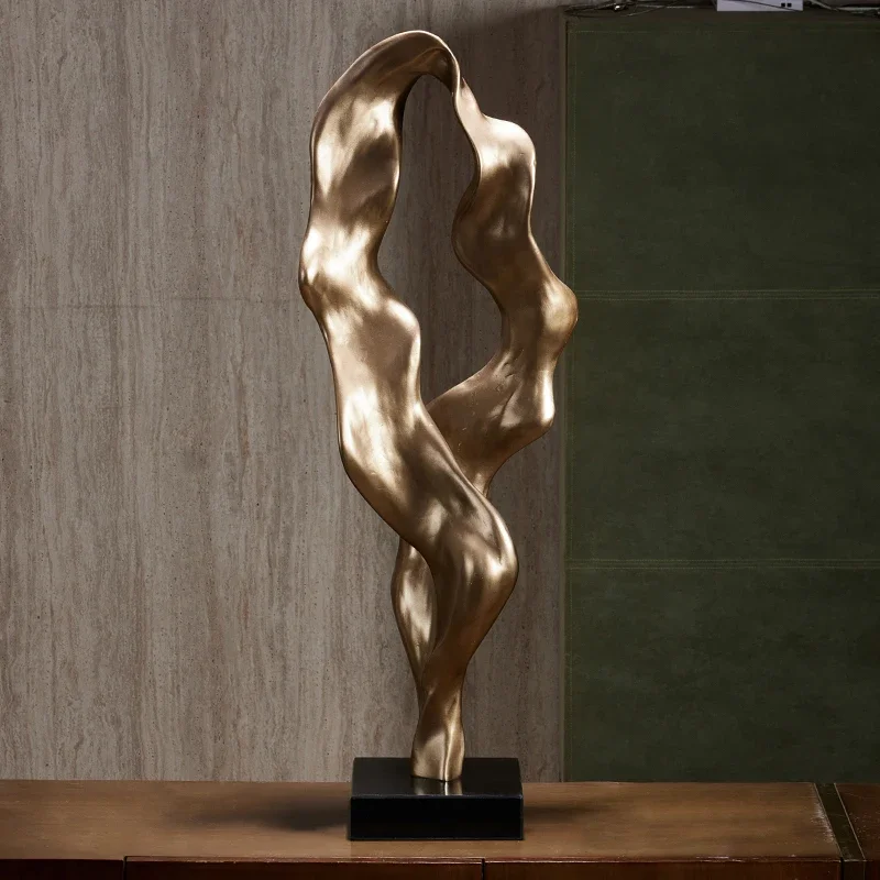 Home Decor Interior Modern Art Gold Living Room Accessories abstract Luxury sculpture Decoration Home Decor For Home