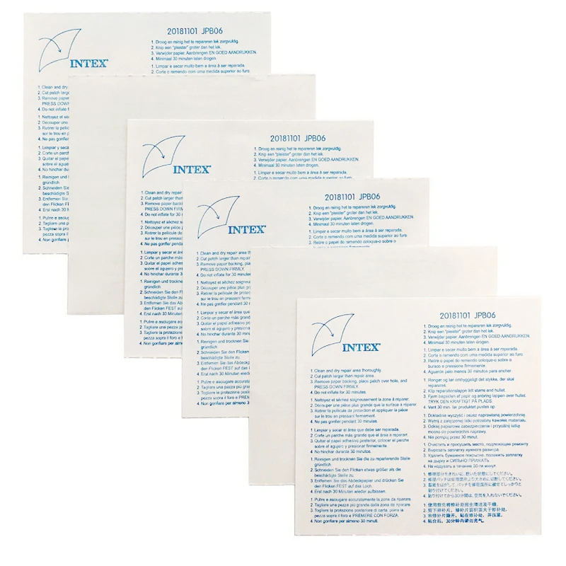 Adhesive Vinyl Plastic Swimming Pool Tube Repair Patch 6 Pack Kit 59631