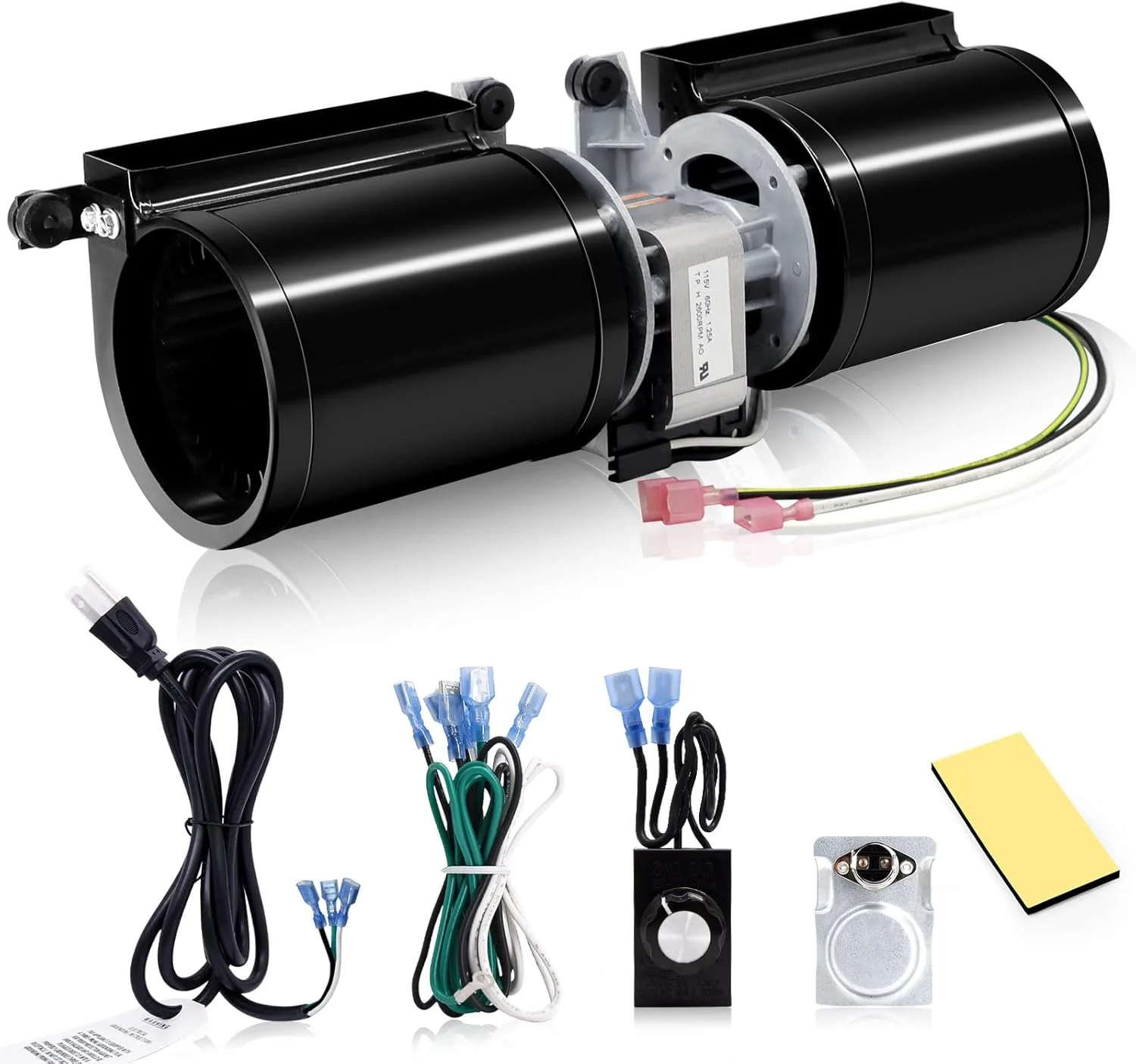 

Replacement Blower Motor Fan Kit for Gas Fireplaces & Wood Stoves, 2-Speed, 80/135 CFM, 115V