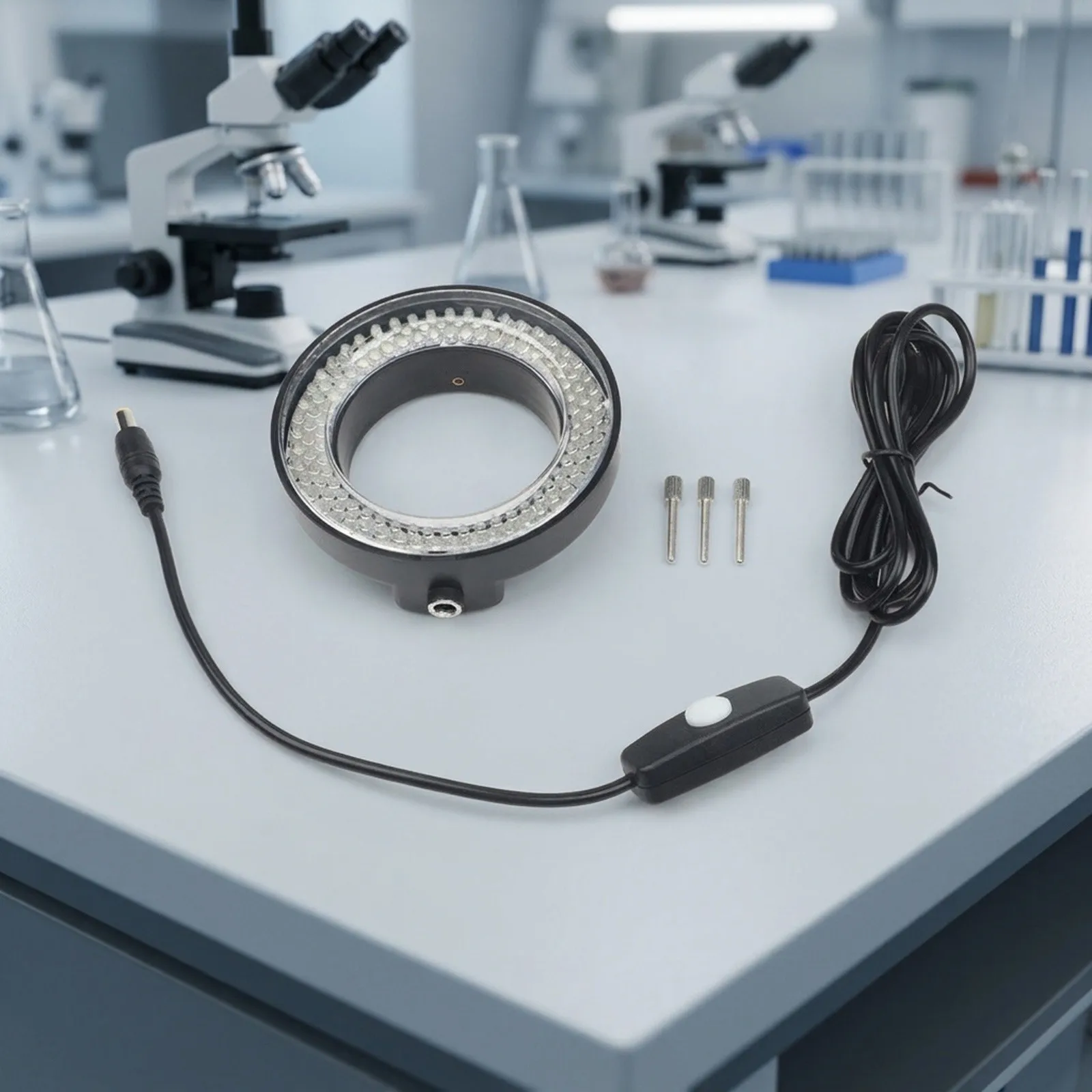 144 LED Microscope For Ring Light Adjustable Brightness USB Powered 60mm Diameter For Shadow Free Illumination For Repair Tool