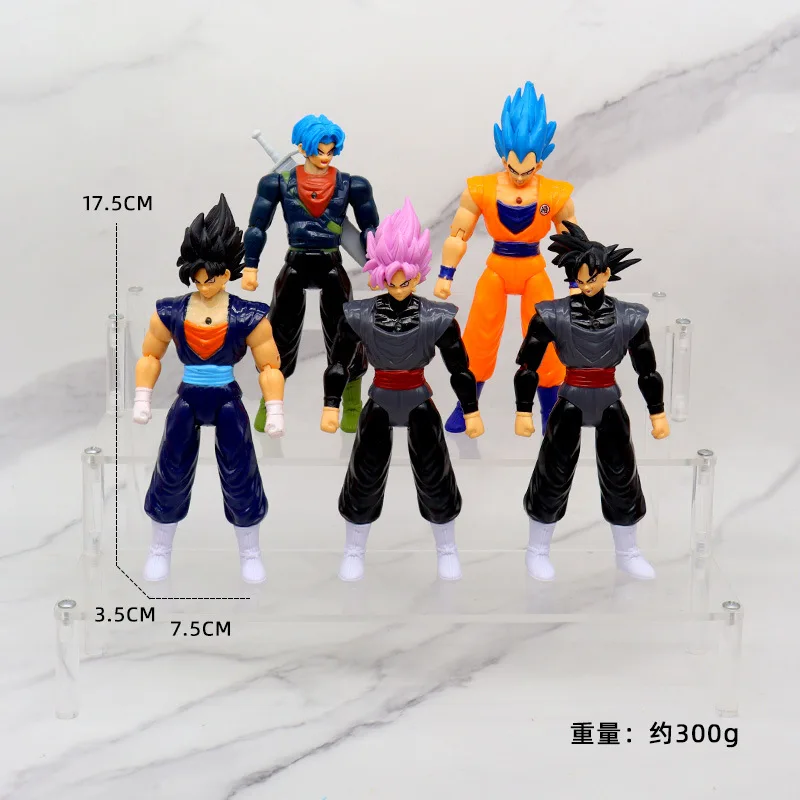 4Styles 5Pcs/Set New Anime Dragon Ball Son Goku Joint Moveable Black Hair Action Gk Statue Figurine Collectible Model Doll Toy