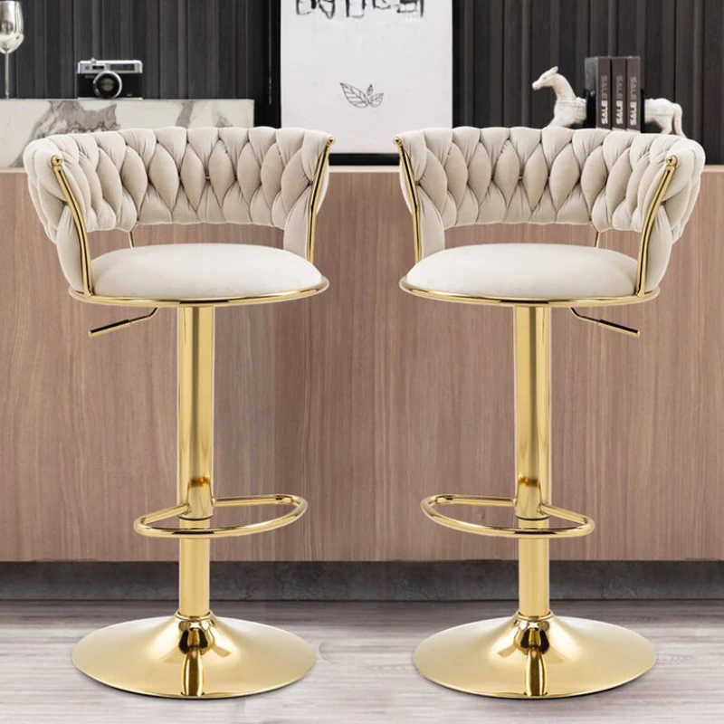 European Design Modern Bar Chairs Luxury Adjustable Metal Nordic Bar Chairs Stool Comfortable Chaises Salle Manger Accessories