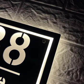6 best sales Backlit house number - №5