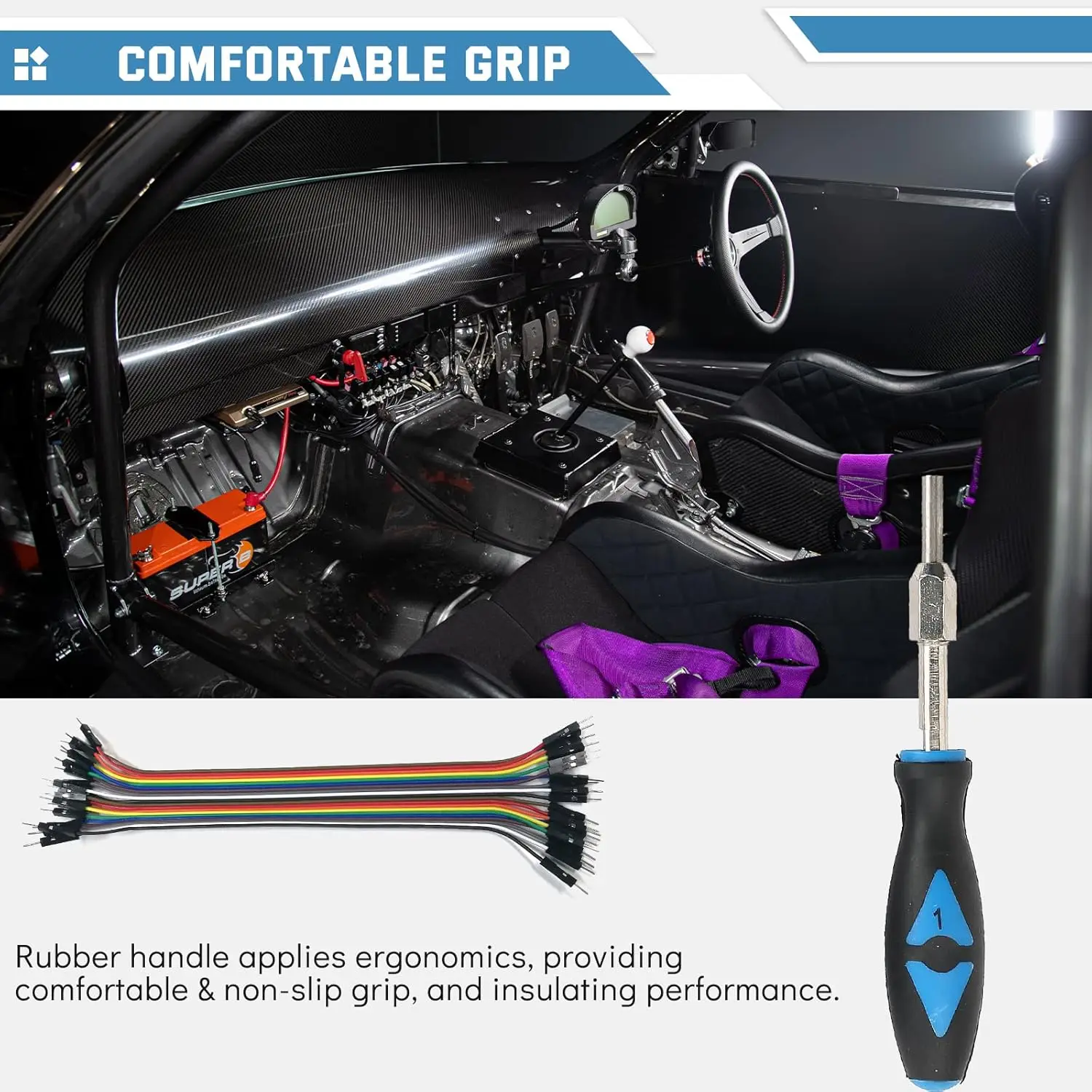 Stromklemmen-Entriegelungssatz, 23-teiliges Universal-Werkzeugset zum Entfernen von Kabelverbindern für Fahrzeuge