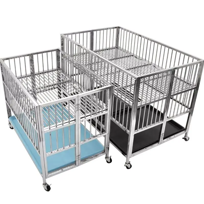 

Stainless Puppy Cage Folding Stainless Steel Cage Dog Stainless Steel Large Heavy Duty Dog Cage