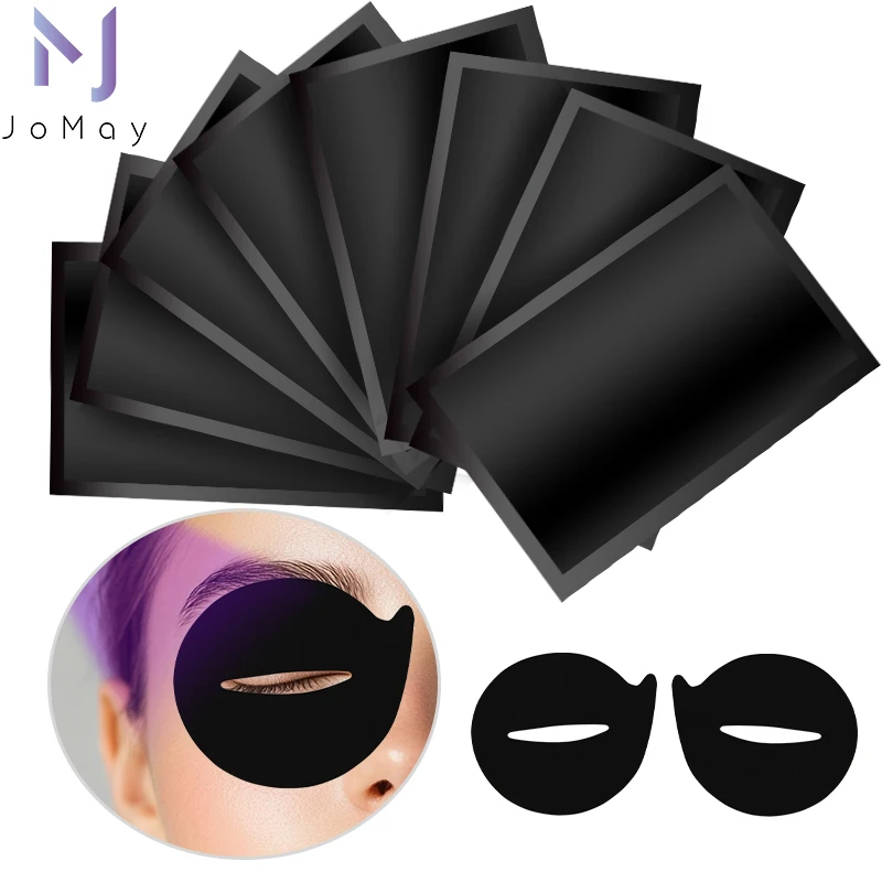 JOMAY 50Pairs Eye Patches Eyelash Extension UV Under Eye Pads Makeup Lashes Black Pads For Eyelash Extension Supplies UV Pads