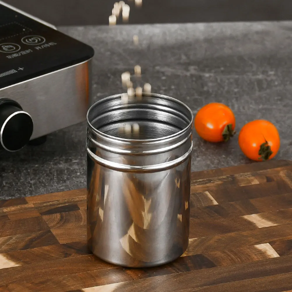 

Stainless Steel Condiment Jar Practical Kitchen Storage Container for Pepper Salt Spices Cooking Spices Jars Stainless Steel Jar