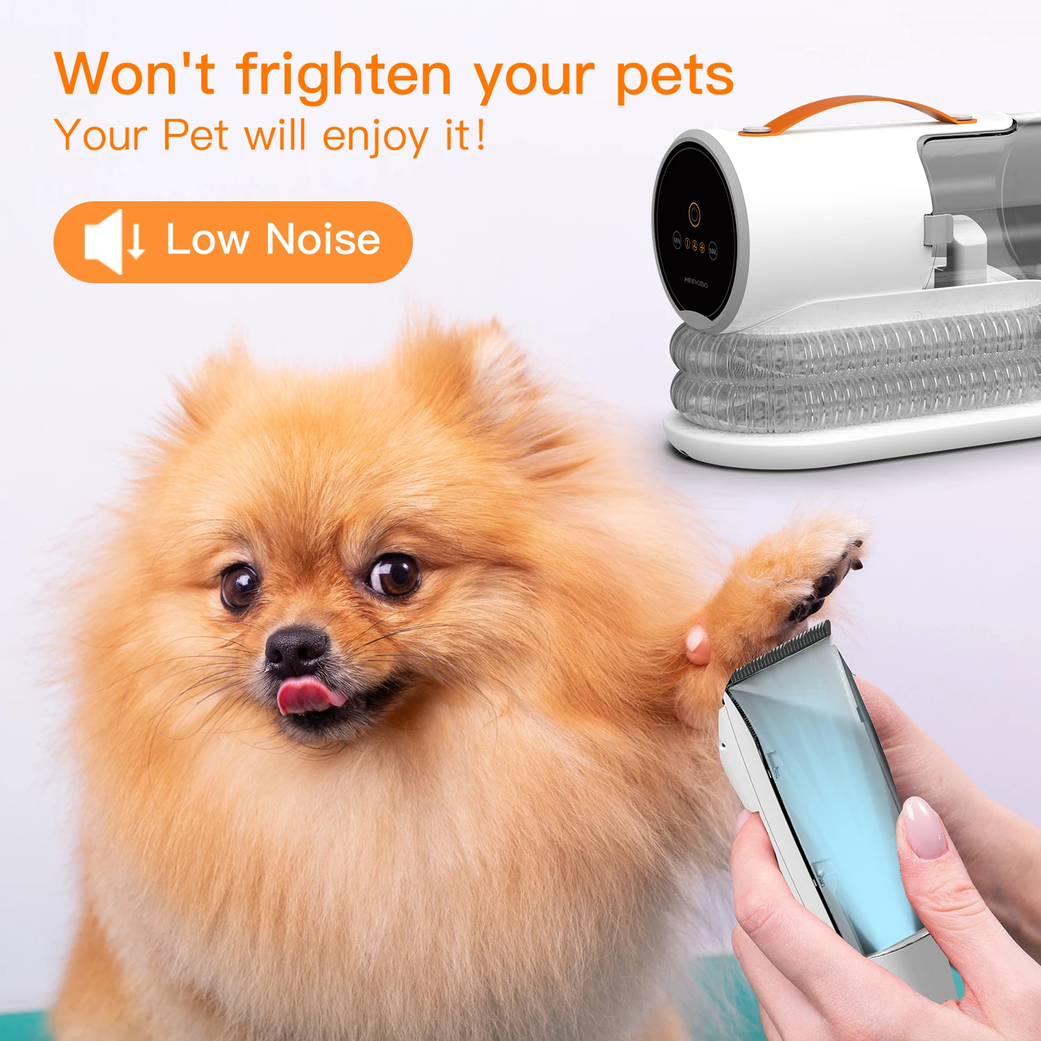 AIRROBO USA Ship PG100 Pet Hair Grooming Vacuum Dog Shedding Groom Tools Cats Grooming Kit Vacuum 99% Cleaning Pet Hair Remover