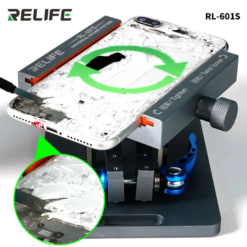 

RL-601S Universal Rotating Fixture for Removing Mobile Phones Back Cover Glass Housing Frame Motherboard Battery Replace Tools