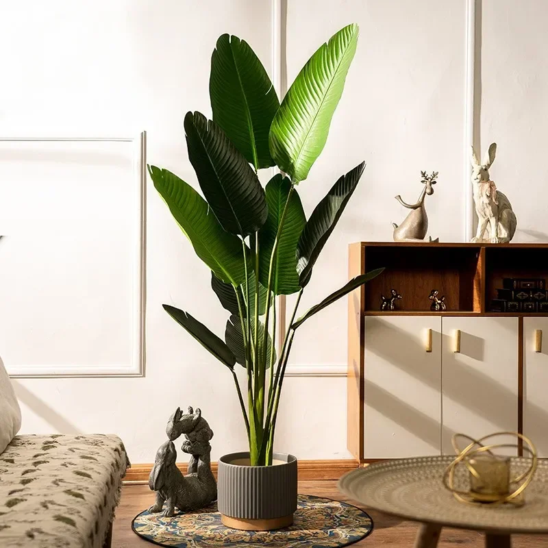

Large simulated plant Traveler banana Bionic green plant Fake tree Home living room Office ornament Window decoration Potted pla