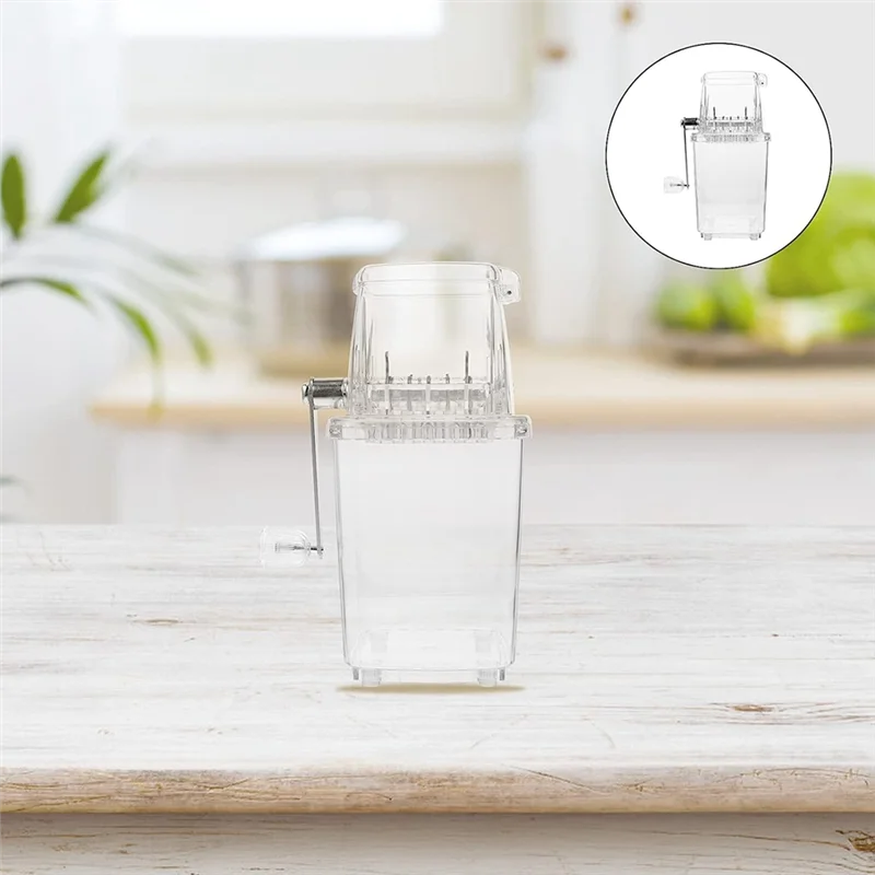 ABKR-2L ماكينة حلاقة كسارة الثلج المحمولة كرنك اليد آلة صنع الثلج مناسبة للمنزل رقاقة الثلج دليل الجليد B