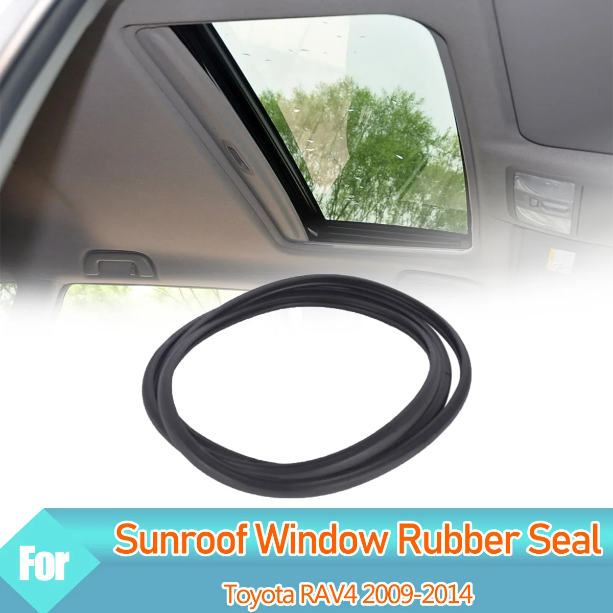 Sunroof Window Rubber Seal Sunroof Weatherstrip Sealing Tape For Toyota RAV4 2009 2010 2011 2012 2013 2014