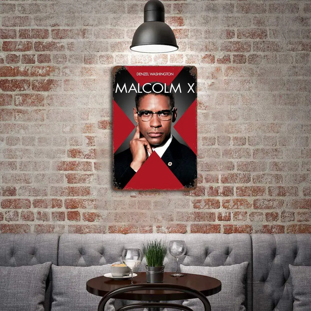 Malcom X And Martin Luther King Jr Poster Vintage Tin Metal Sign Decorative Plaque for Pub Bar Man Cave Club Wall Decoration