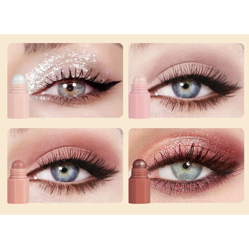 4 cores/conjunto lápis de sombra à prova dwaterproof água sem manchas iluminador vara perolado fosco bicho da seda preguiçoso maquiagem sombra de olho