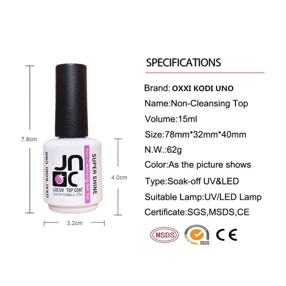 Najnowszy gruby mocny gumowy żel bazowy Super Shine Top Coat 15ML Primer Soak Off UV hybrydowy lakier do paznokci lakiery półtrwałe