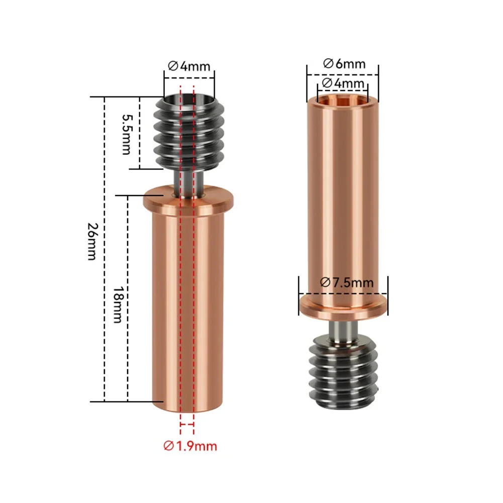 Throat For 2 For Neo Bi-Metal Copper Plated For For 2 Pro Throat Thread Designed With A 45° Chamfer Smooth