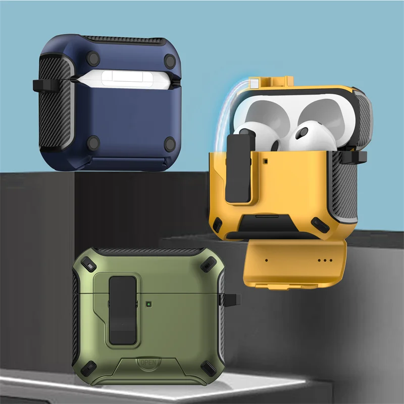 

Earphone Case for AirPods 4 Gen Pro 2 Headphone Protective Cover for AirPods 3 Generation Shockproof Anti-fall Protector Sleeve