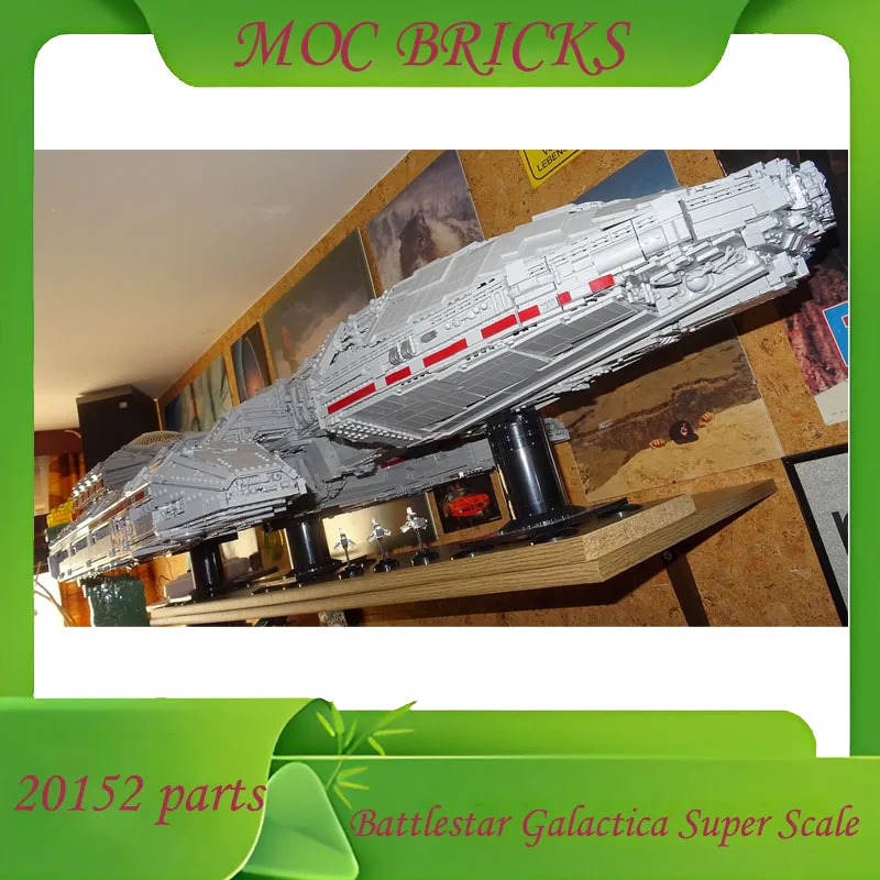20152/23729 أجزاء مخصصة MOC Battlestar Galactica SpaceShip معركة نموذج الهندسة المعمارية التعليم لغز حلية لعبة مجسمة الهدايا