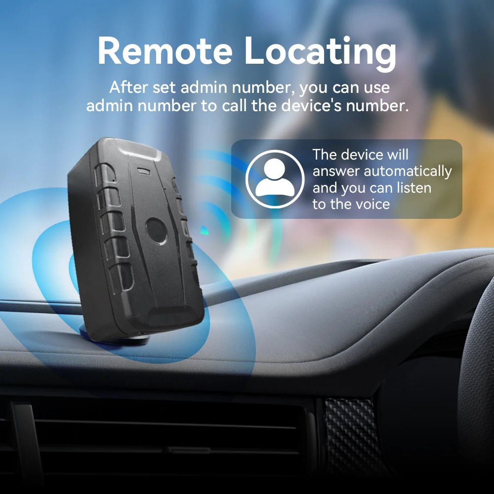4G GPS Tracker Car 20000mAh 90 Days Standby Vehicle Tracker Real-Time GPS Locator Waterproof Magnet Remote Locating Free Web APP