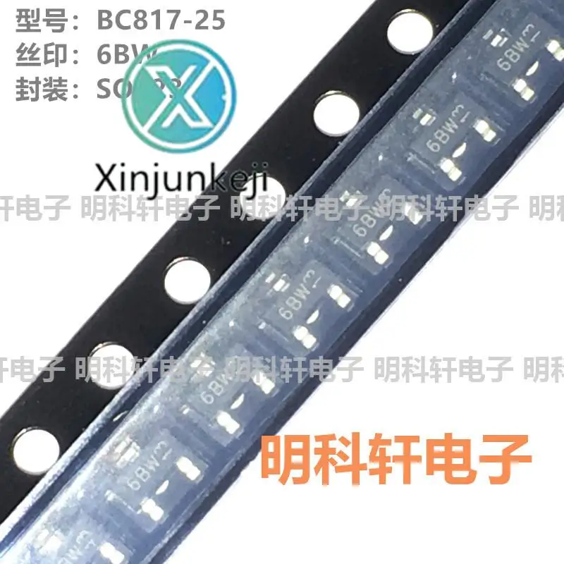 100Pcs Orginal Nieuwe BC817-25 Zeefdruk 6BW SOT23 45V/500mA Npn Transistor Smd Transistor