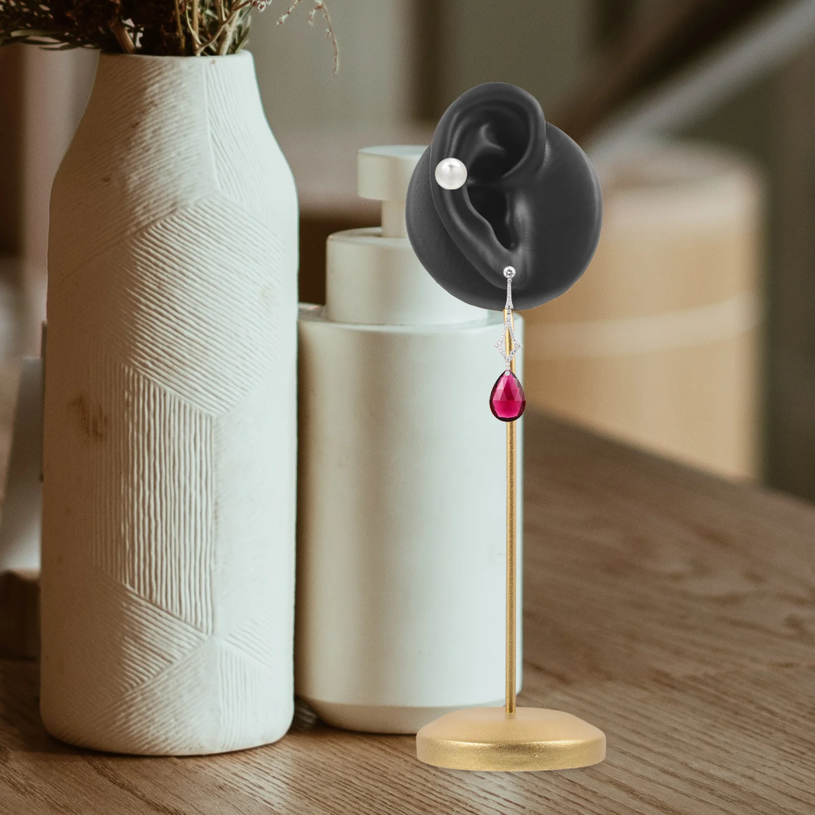 

Ear Shaped Display Thickened Base Jewelry Store Decorative Rack Earring Holder Stand Shop Ear Display Rack Earring