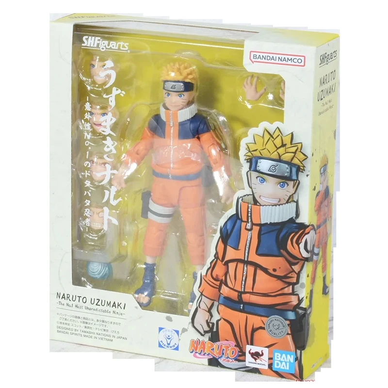 Bandai Original Naruto Anime Figures Shf Naruto Uzumaki The No.1 Most Unpredictable Ninja Collection Action Figure Toys  For