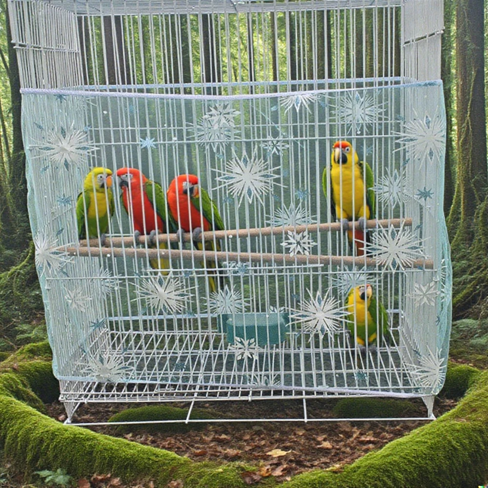 

1 PC Parrot Cage Mesh Cover Anti-Fly Feathers Anti-Spill Dustproof Breath Universal Mesh Dust Cover Anti-Mosquito for Bird Cage
