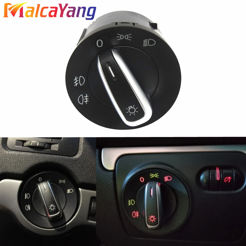 5ND941431B Für VW Passat B6 B7 Golf Jetta MK6 MK5 Tiguan Caddy Auto-Scheinwerferschalter Nebelscheinwerfer-Steuerung