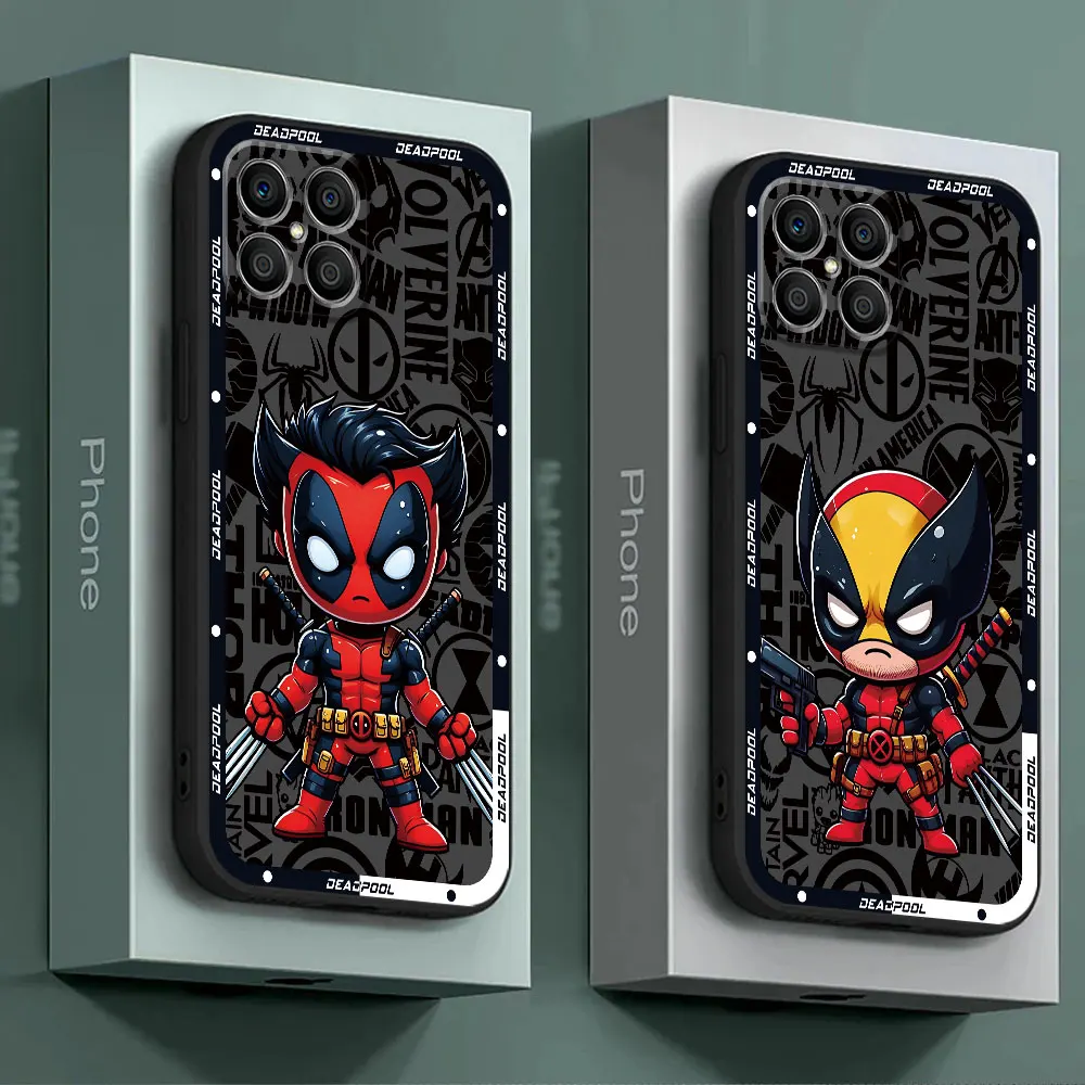 Etui do Honor X8a X9a 70 X6a X6 Magic5 Lite X8 X7 90 Pro 8X Magic5 Bumper Luxury Marvel DeadPool Cover Silicone