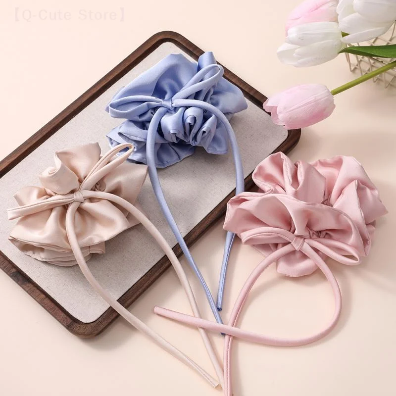 القوس الشريط العصابات الشعر طويل مطاطا الحلو Scrunchies الزهور الشعر تعادل العصابات رئيس حبل المرأة الكورية فتاة ذيل حصان إكسسوارات الشعر
