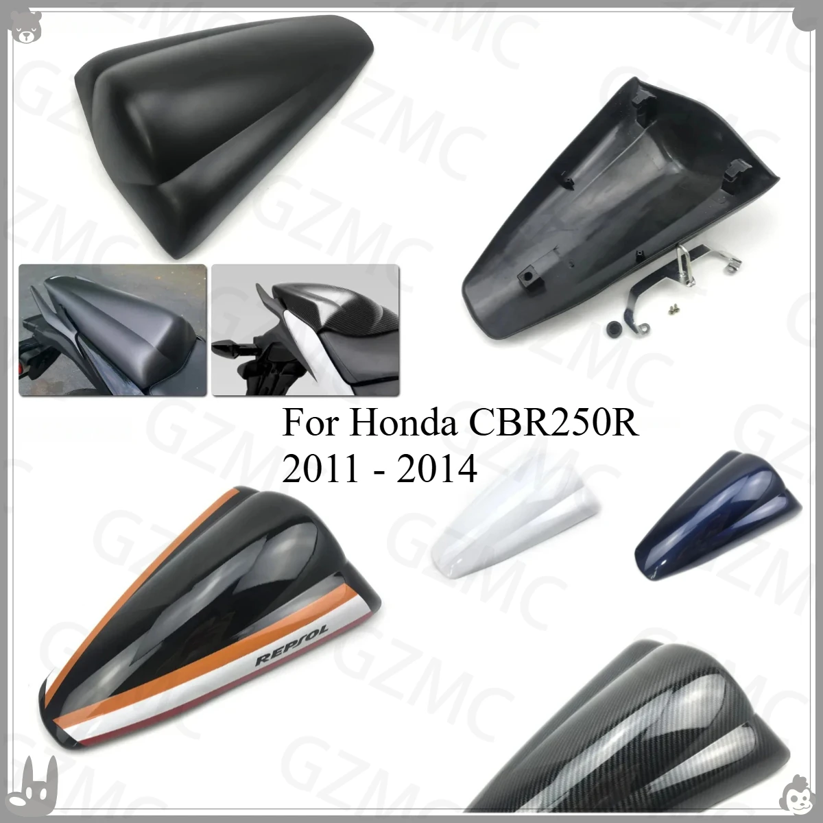 

Чехол на заднее сиденье для Honda CBR250R 2011 2012 2013 2014, чехол на заднее сиденье, комплект заднего обтекателя Solo Motor, комплект заднего обтекателя CBR 250R