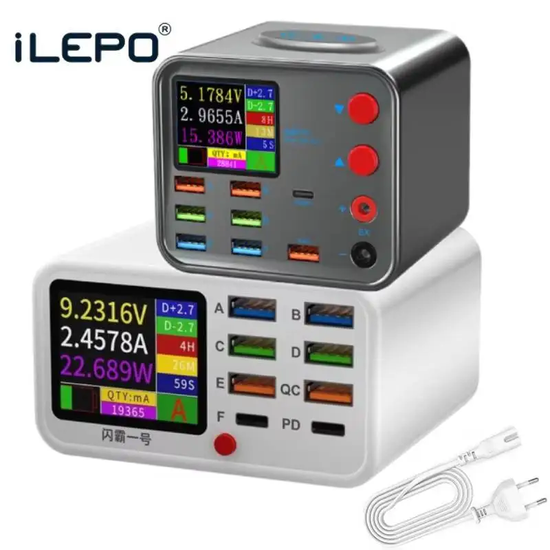 8 Port USB PD Fast Charging Wireless Charger With Anti Short Circuit Repair Function Mobile Phone Po