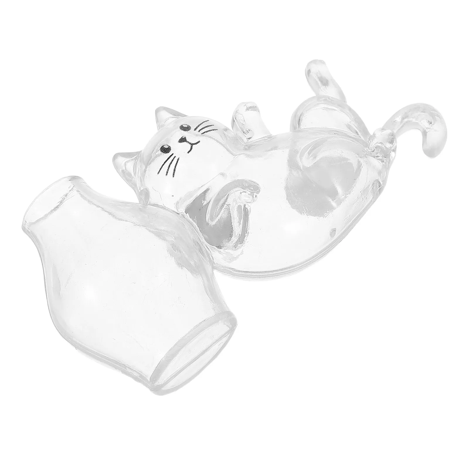 Clear Acrylic Cat Whisker Memorial Vase Mini Fridge Magnet Pet Hair Storage Holder Cat Lover Keepsake Pet Remembrance Storage