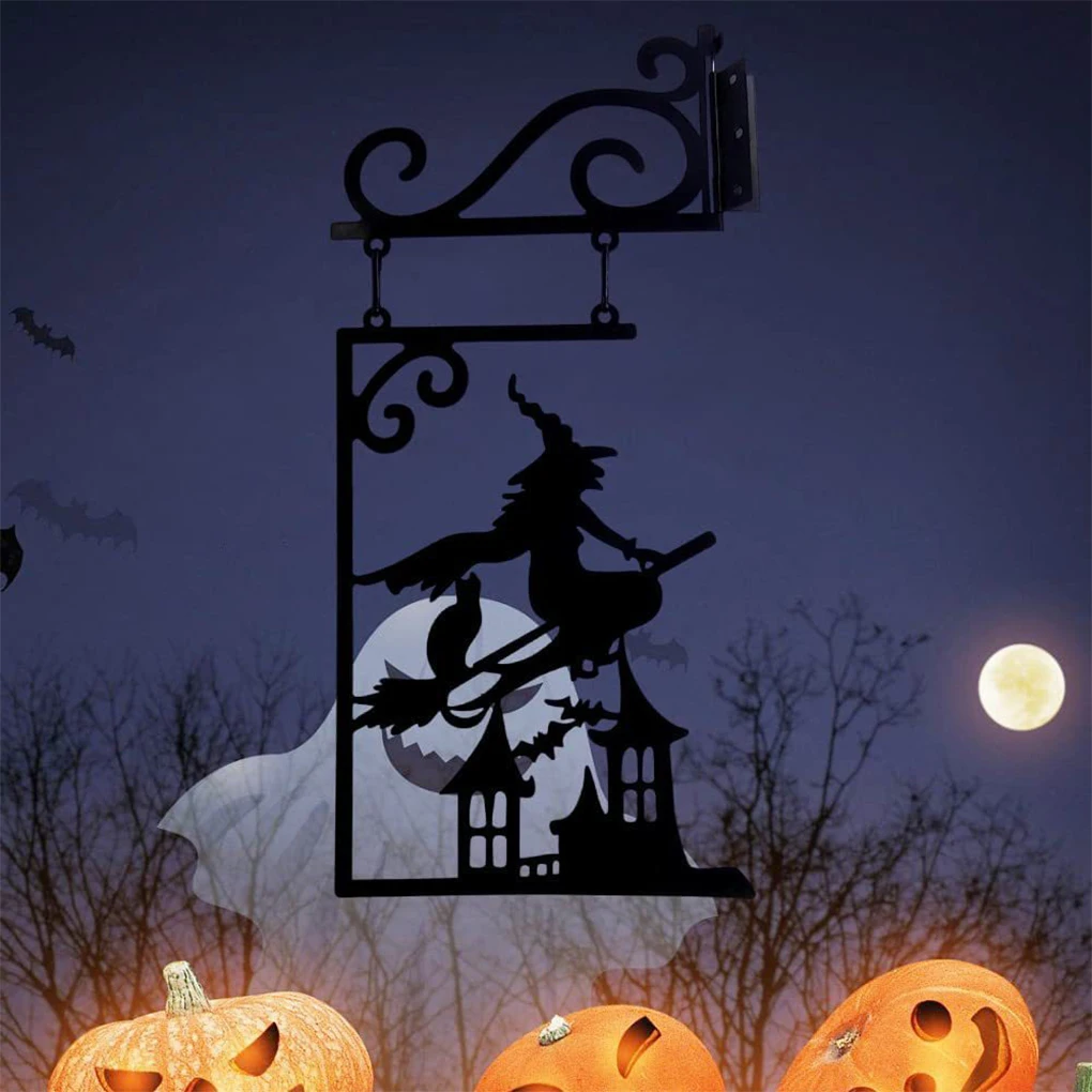 Rustproof Metal Garden Corner Sign with Cat Silhouette