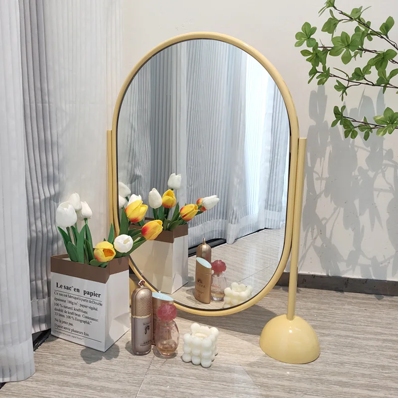 Desktop makeup mirror, ins style, easter egg mirror, Internet celebrity, girl's heart, home desktop, stand-up dormitory, student