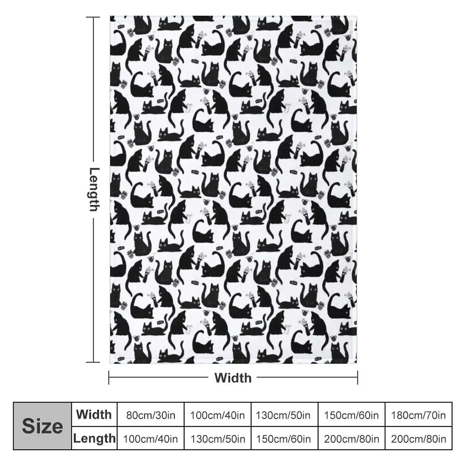 Bad Cats Knocking Stuff Over Throw Blanket Warm Shaggy Furry sofa bed Sofas Winter beds Blankets
