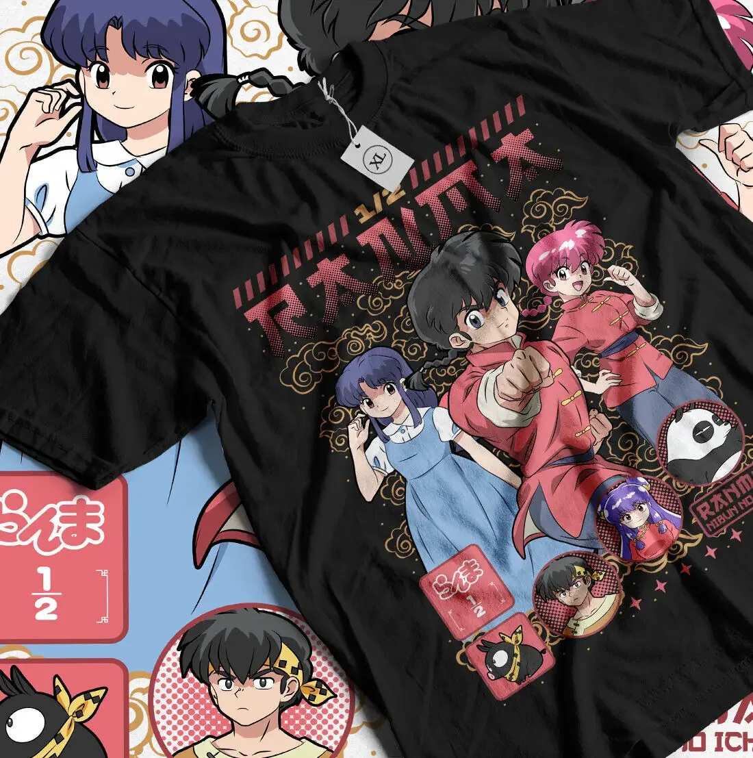 Ranma 1/2 T-shirt Shampoo Rumiko Takahashi Girl Kawaii Funny Anime Tee All Size