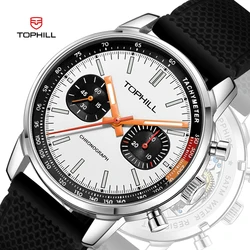 TOPHILL Panda 1963 Chronograph Mechanical Men Watch With Seagull St1901 Movement 40mm Watch For Men Sapphire Pilots Wristwatch