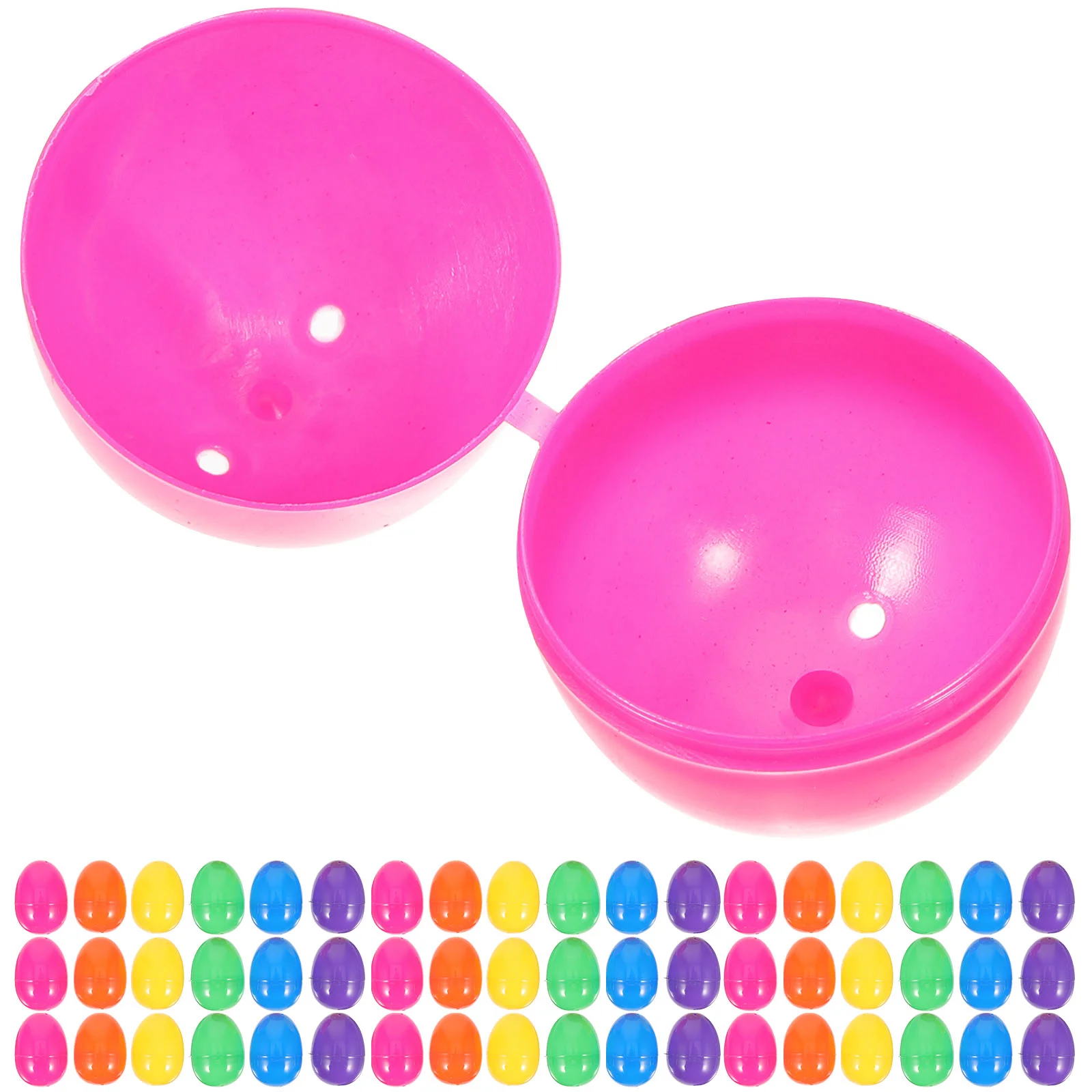 

50 Pcs Filling Easter Egg Toy Toddler Eggs Fillable Plastic Toys Egg-shaped Gift Boxes