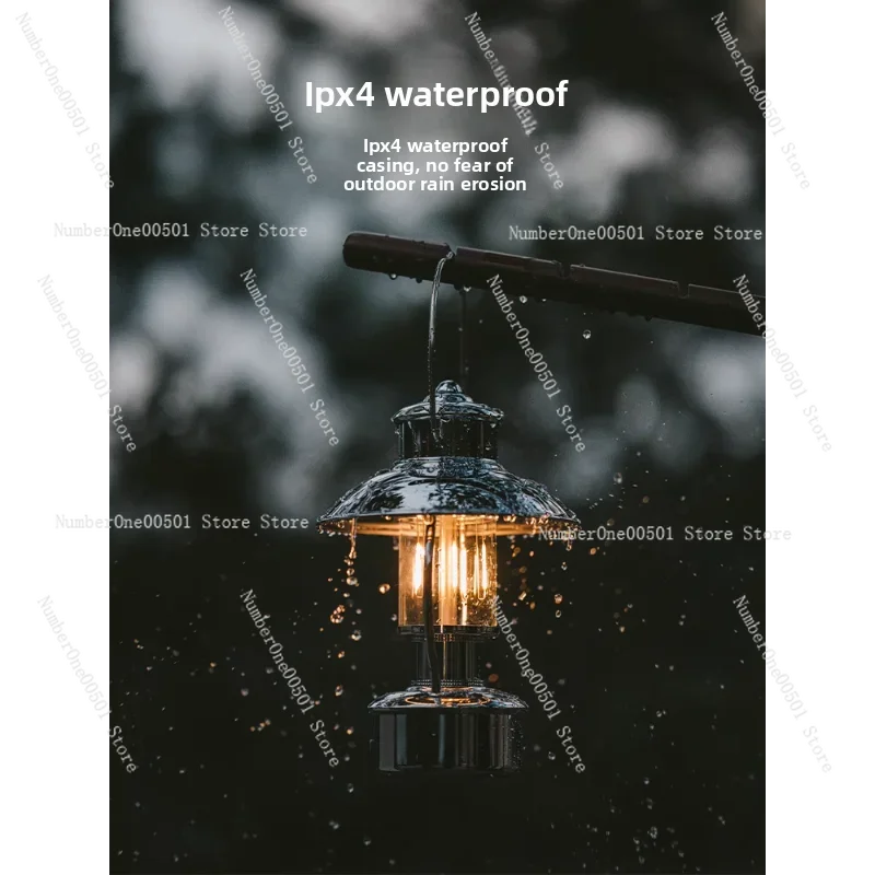 Lanterne de Camping Vintage, lumières extérieures rechargeables pour tente, lampe d'ambiance Portable avec longue durée de vie de la batterie, étanche