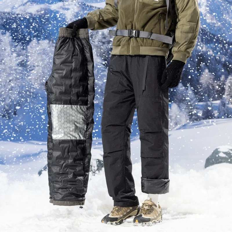 

Winter Graphene Down Pants Men Windproof Classic Straight Down Pants Male Solid Outdoor Warm Winter Trousers