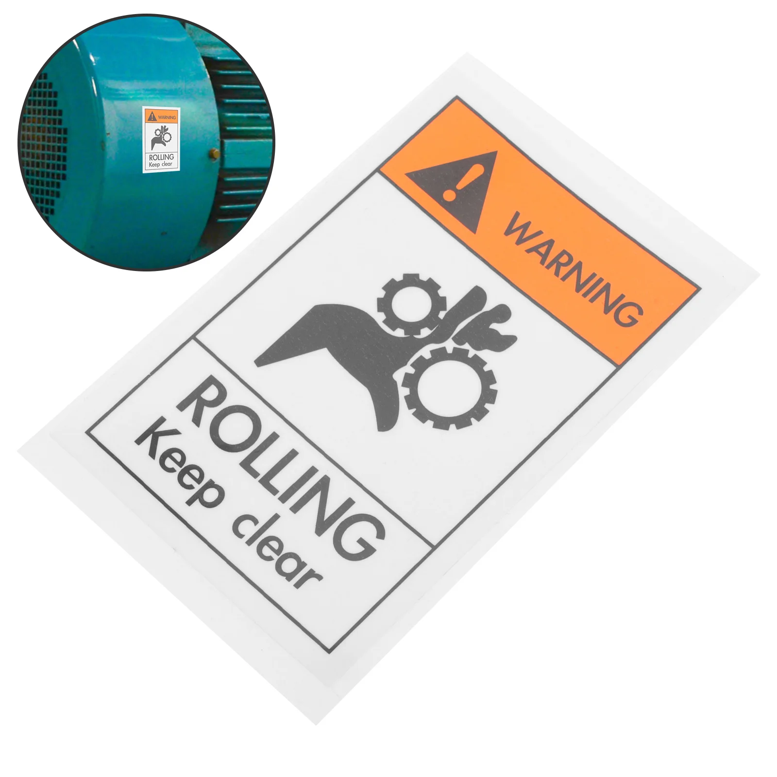 Industrial Safety Warning Stickers 8 Pieces Scratch Resistant High Visibility Danger Signs for Machinery Guarding Areas Hands