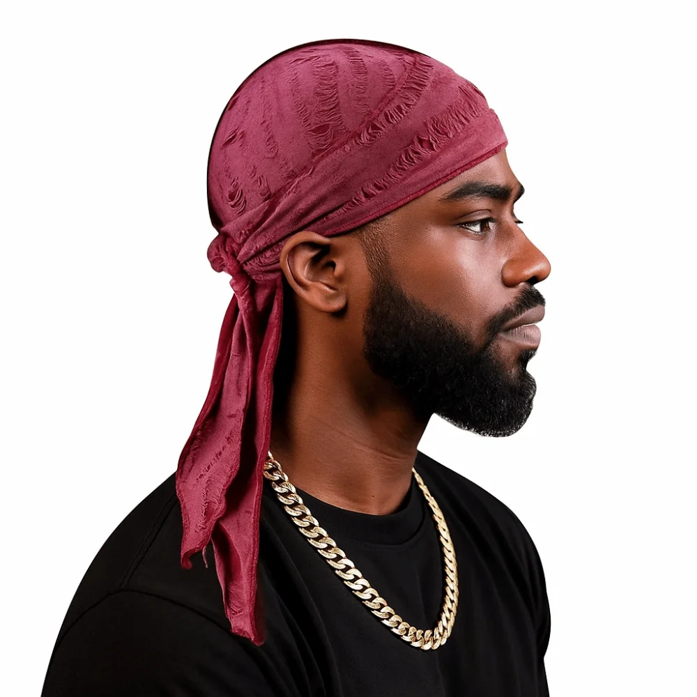 Cotton Hip Hop Bandana Headscarf Breathable Headband Long Tail Pirate Cap Strap Headband Hat Cycling Head Scarf Hole Bandana Cap