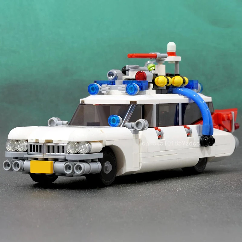 MOC Technique Voitures Ville Ecto-1 Modèle décennie s De Construction Film Vitesse Champion Véhicule MOC-168757 Briques DIY Éducation Jouets cadeaux