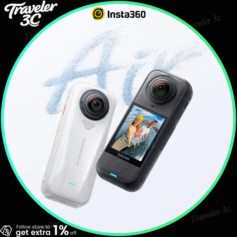 NEW Insta360 X4 Air 8K Panoramic Action Camera - Compact Portable HD Image Stabilization, Handheld Pocket Camera